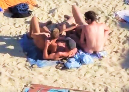 Beach foursome